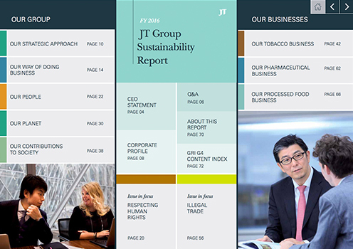 JT Group Sustainability report FY 2016